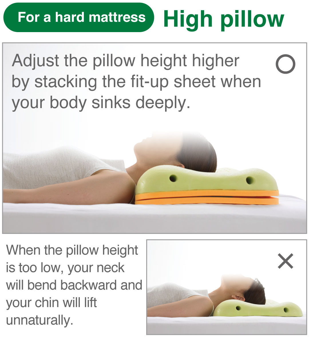 AEROFLOW low-resilience pillow (Large)