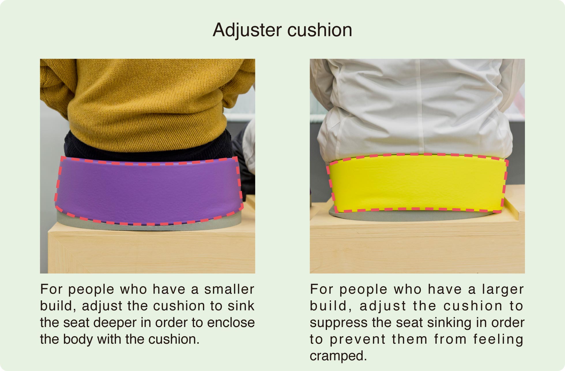 Adjuster cushion