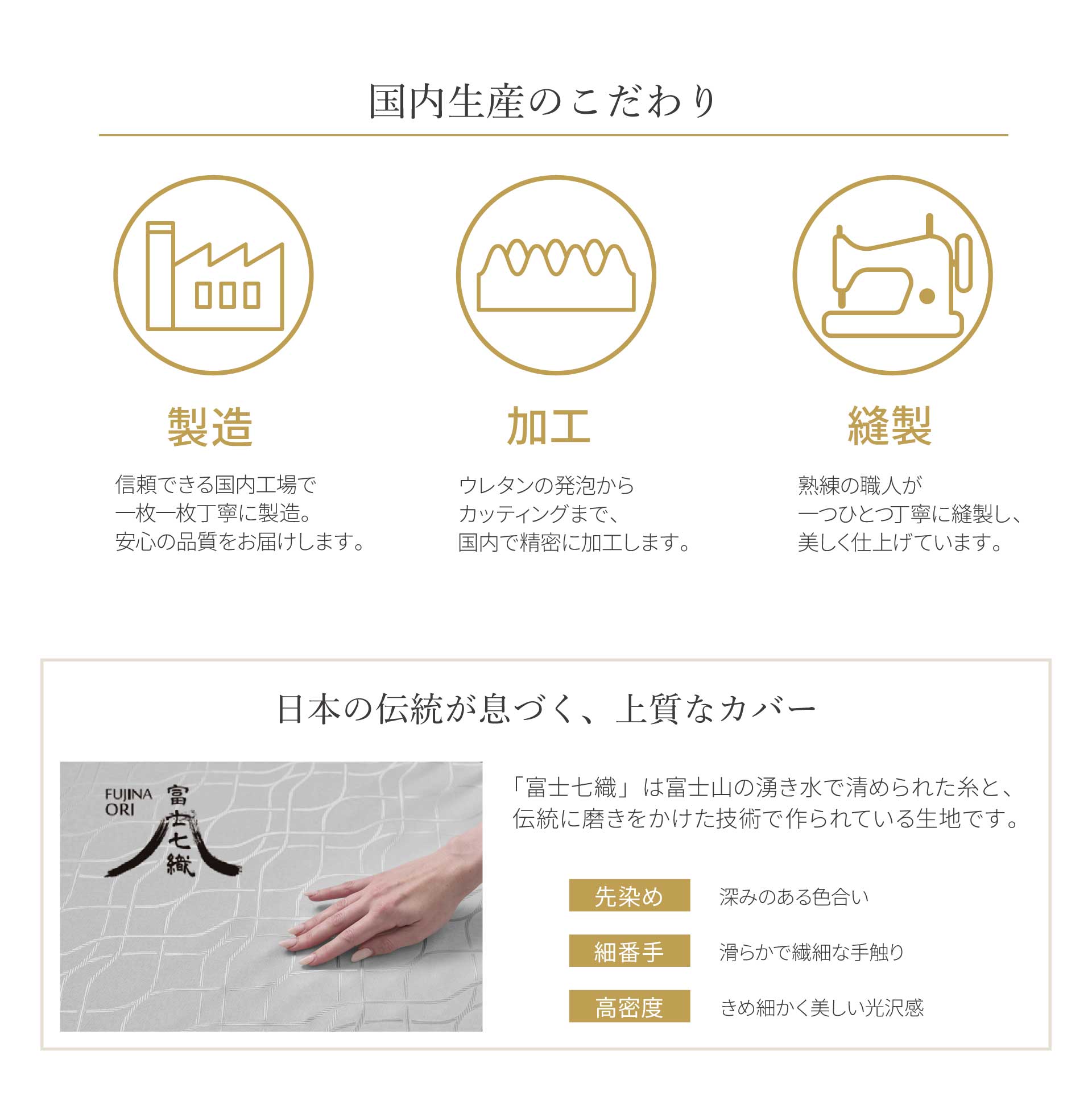 国内生産のこだわり