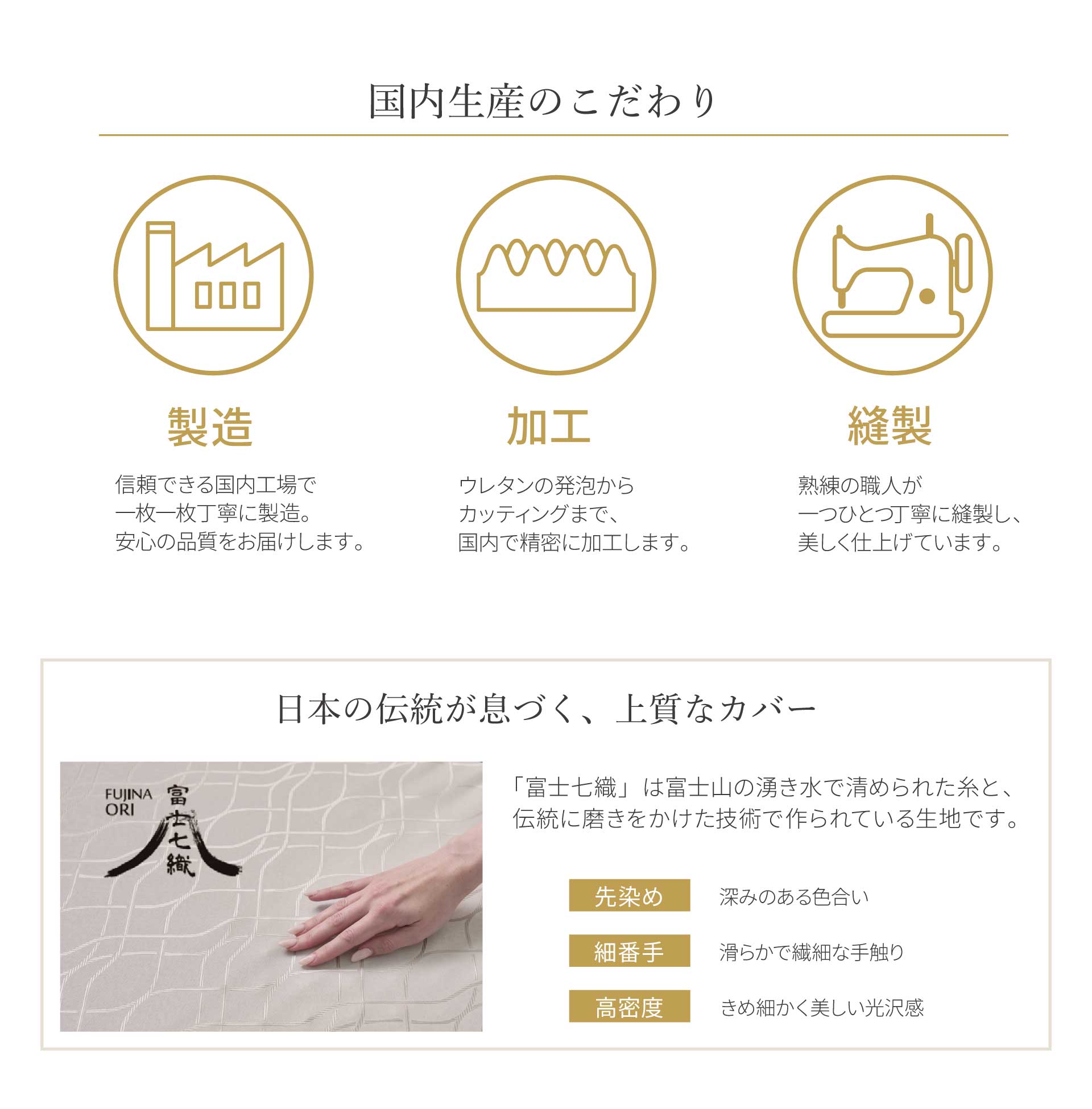 国内生産のこだわり