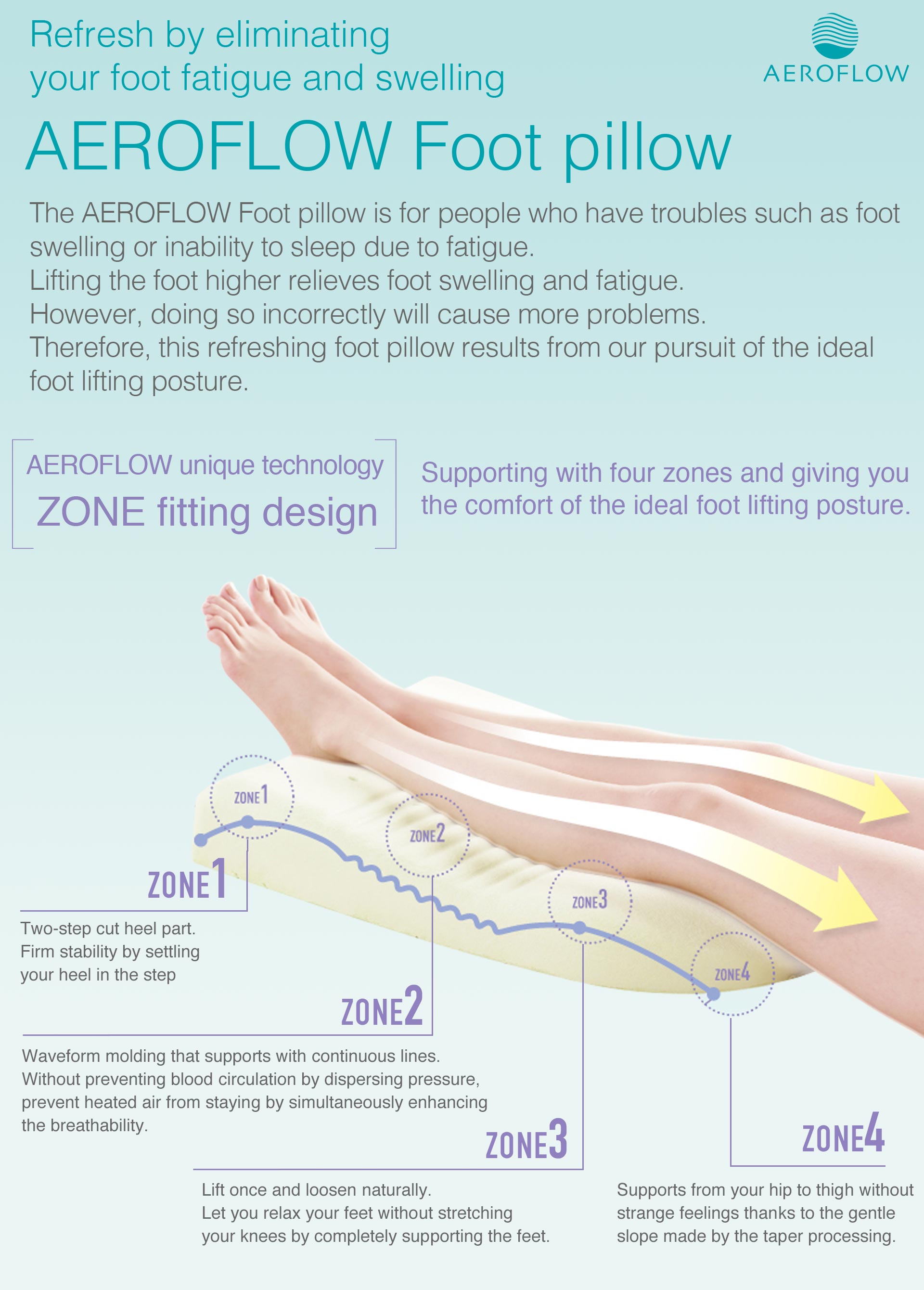 Aeroflow Foot Pillow 株式会社イノアックリビング