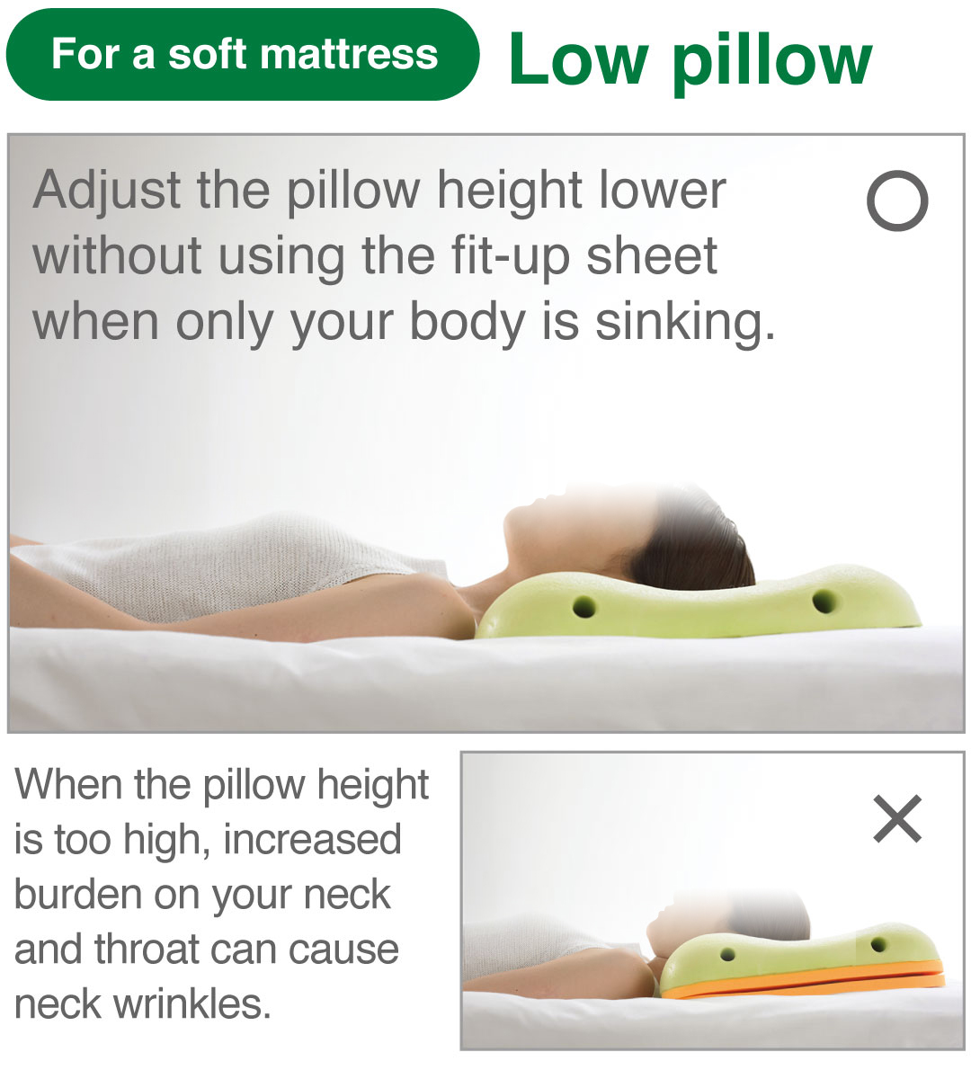 AEROFLOW low-resilience pillow (Large)