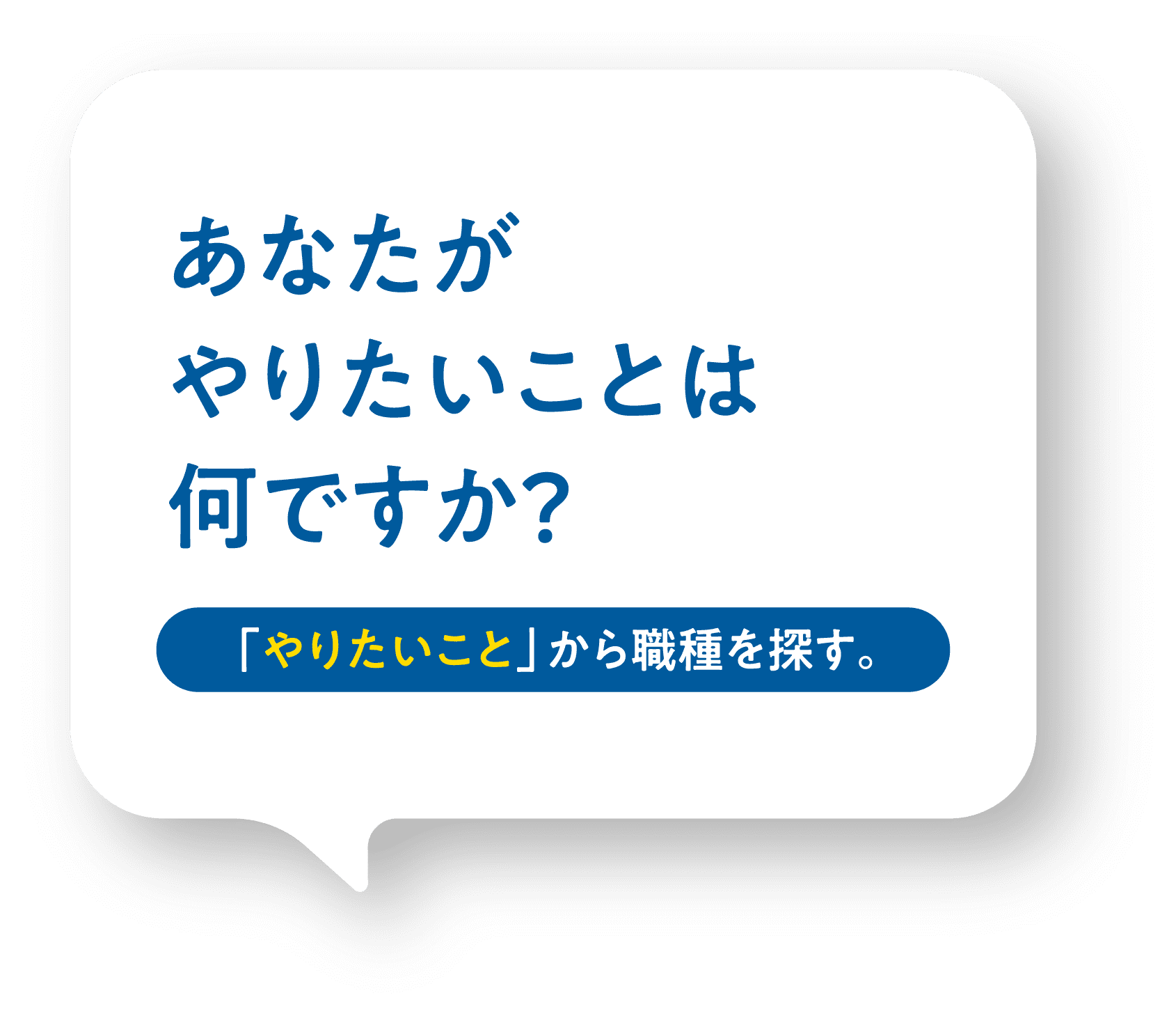 あなたがやりたいことは何ですか？「やりたいこと」から職種を探す。